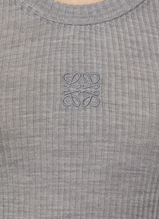  - LOEWE - ANAGRAM 刺绣真丝针织背心
